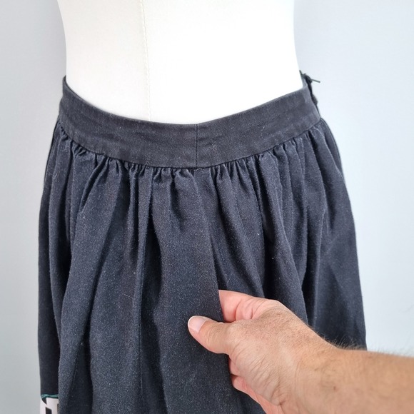 Collectif Skirt Piano Musical Print Full Gathered Black Rockabilly Pocket 18 2XL - Picture 5 of 10